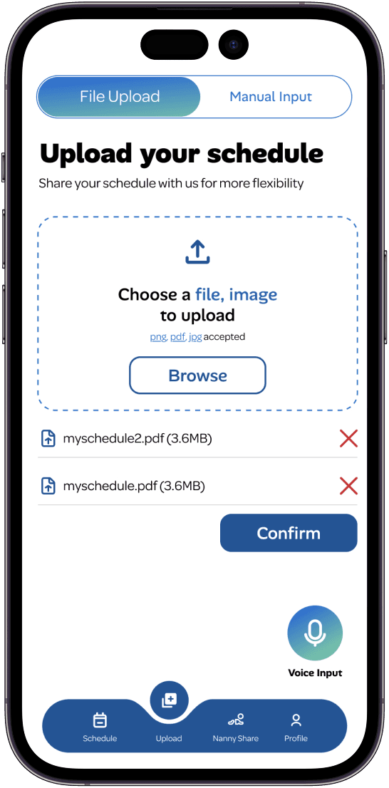 Upload Schedule · File