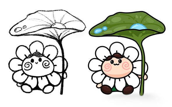 TeaTiny floral mascots